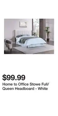 BJ’s Home to Office Stowe Full/Queen Headboard - White offer