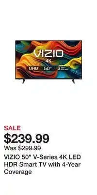 BJ’s VIZIO 50 V-Series 4K LED HDR Smart TV with 4-Year Coverage offer