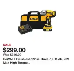 Tractor Supply Company DeWALT Brushless 1/2 in. Drive 700 ft./lb. 20V Max High Torque Impact Wrench Kit, DCF900P1 offer