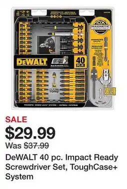 Tractor Supply Company DeWALT 40 pc. Impact Ready Screwdriver Set, ToughCase+ System offer