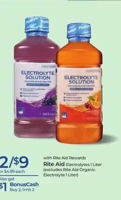 Rite Aid Rite Aid Electrolytes offer
