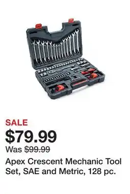 Tractor Supply Company Apex Crescent Mechanic Tool Set, SAE and Metric, 128 pc offer