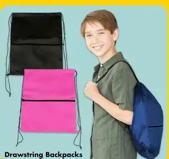 Dollar Tree Drawstring Backpacks offer