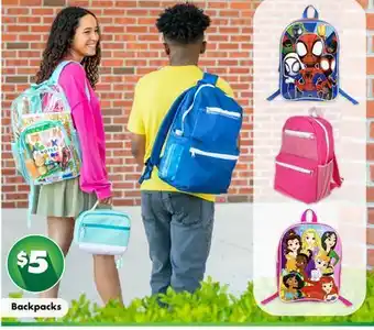 Dollar Tree Backpacks offer
