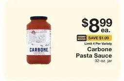 Fairway Store Market Carbone Pasta Sauce offer