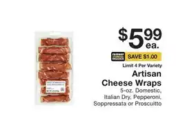 Fairway Store Market Artisan Cheese Wraps offer