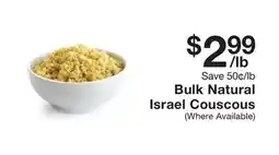 Fairway Store Market Bulk Natural Israel Couscous offer