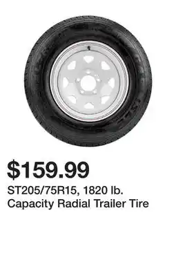 Harbor Freight Tools ST205/75R15, 1820 lb. Capacity Radial Trailer Tire offer