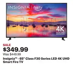Best Buy Insignia - 65 Class F30 Series LED 4K UHD Smart Fire TV offer