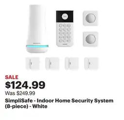 Best Buy SimpliSafe - Indoor Home Security System (8-piece) - White offer