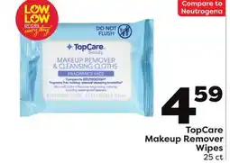 Weis Markets TopCare Makeup Remover Wipes offer