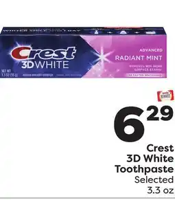 Weis Markets Crest 3D White Toothpaste offer
