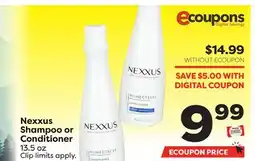Weis Markets Nexxus Shampoo or Conditioner offer