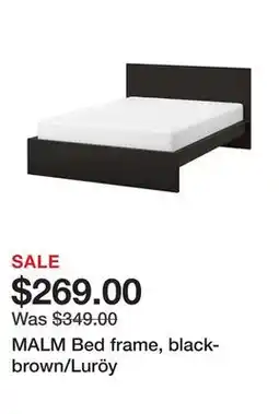 Ikea MALM Bed frame, black-brown/Luröy offer