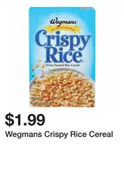 Wegmans Wegmans Crispy Rice Cereal offer