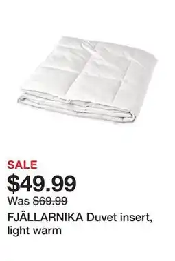 Ikea FJÄLLARNIKA Duvet insert, light warm offer
