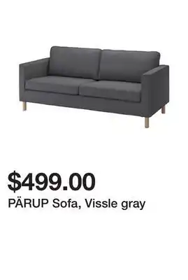 Ikea PÄRUP Sofa, Vissle gray offer