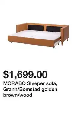 Ikea MORABO Sleeper sofa, Grann/Bomstad golden brown/wood offer