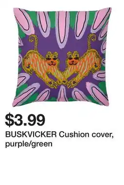 Ikea BUSKVICKER Cushion cover, purple/green offer