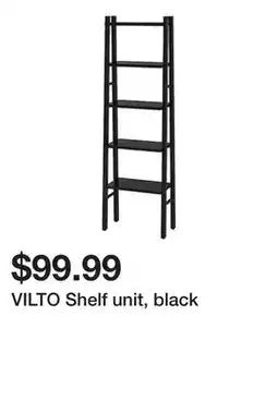 Ikea VILTO Shelf unit, black offer