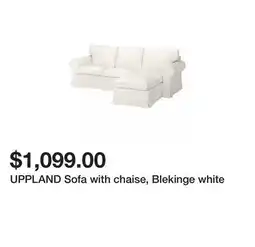 Ikea UPPLAND Sofa with chaise, Blekinge white offer