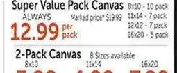 Hobby Lobby Super Value Pack Canvas offer