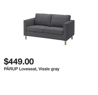 Ikea PÄRUP Loveseat, Vissle gray offer