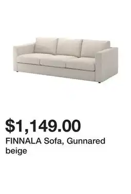Ikea FINNALA Sofa, Gunnared beige offer