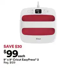 Michaels 9 x 9 Cricut Easypress 2 offer