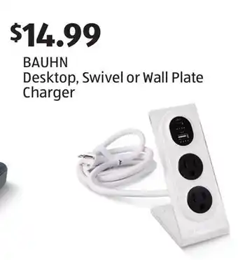 Aldi BAUHN Desktop, Swivel or Wall Plate Charger offer