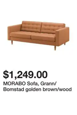 Ikea MORABO Sofa, Grann/Bomstad golden brown/wood offer