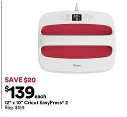 Michaels 12 x 10 Cricut Easypress 2 offer