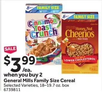 Stop&Shop General Mills Family Size Cereal offer