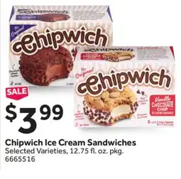 Stop&Shop Chipwich Ice Cream Sandwiches offer