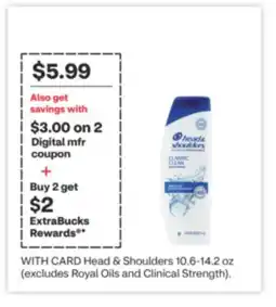 CVS Head & Shoulders 10.6-14.2 oz offer
