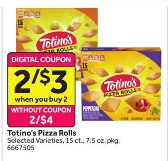 Stop&Shop Totino's Pizza Rolls offer