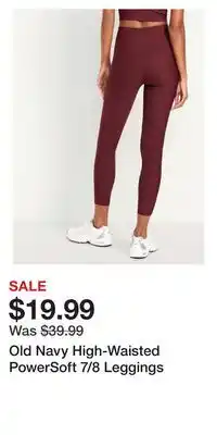 Old Navy Old Navy High-Waisted PowerSoft 7/8 Leggings offer