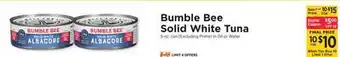ShopRite Bumble Bee Solid White Tuna offer