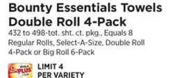 ShopRite Essentials Towels Double Roll 4-Pack offer