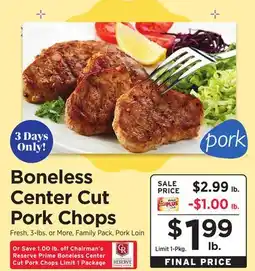 ShopRite Boneless Center Cut Pork Chops offer