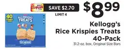 ShopRite Rice Krispies Treats 40-Pack offer