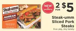 ShopRite Sliced Pork Steaks offer