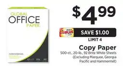 ShopRite Copy Paper offer