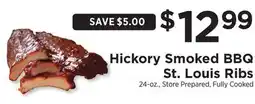 ShopRite Hickory Smoked BBQ St. Louis Ribs offer
