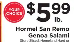 ShopRite San Remo Genoa Salami offer