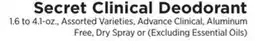 ShopRite Clinical Deodorant offer