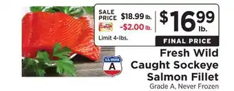 ShopRite Fresh Wild Caught Sockeye Salmon Fillet offer