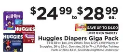 ShopRite Diapers Giga Pack offer