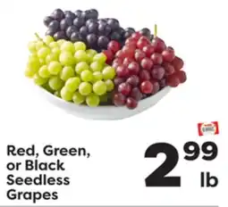 Weis Markets Red, Green, or Black Seedless Grapes offer
