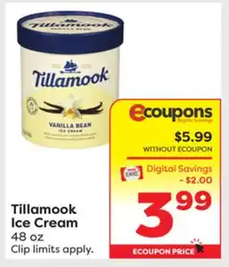 Weis Markets Tillamook Ice Cream offer